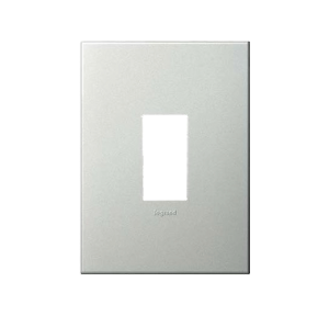 Legrand Mylinc 1M Silver Alu Cover Plate, 6763 80